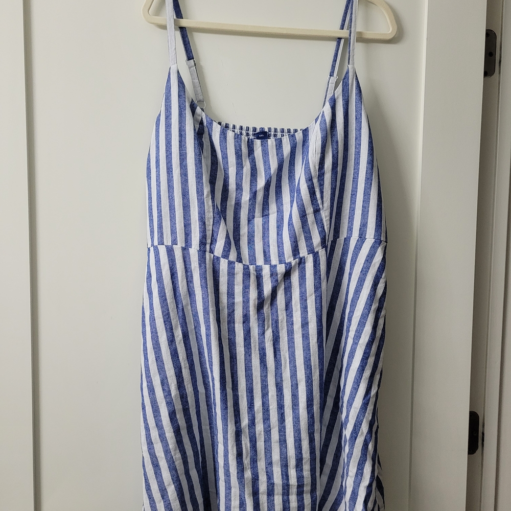 Old Navy Blue and White Striped Dress